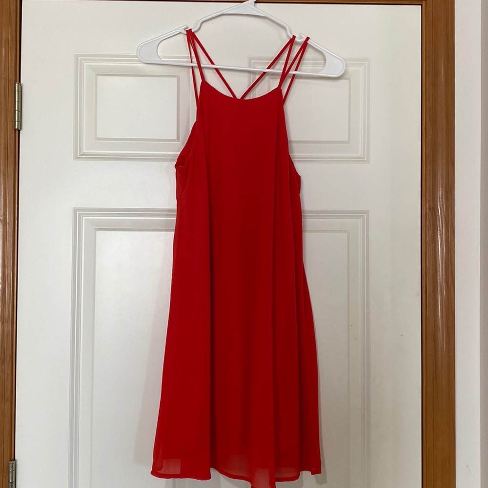 Mini red dress
